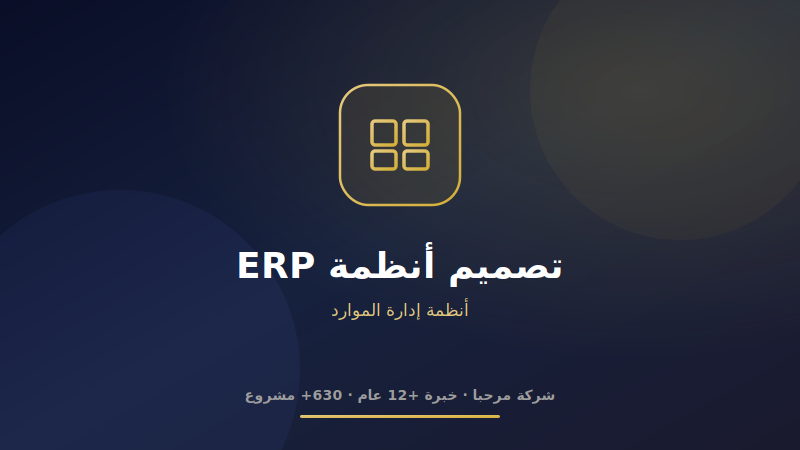 تصميم أنظمة إدارية ERP