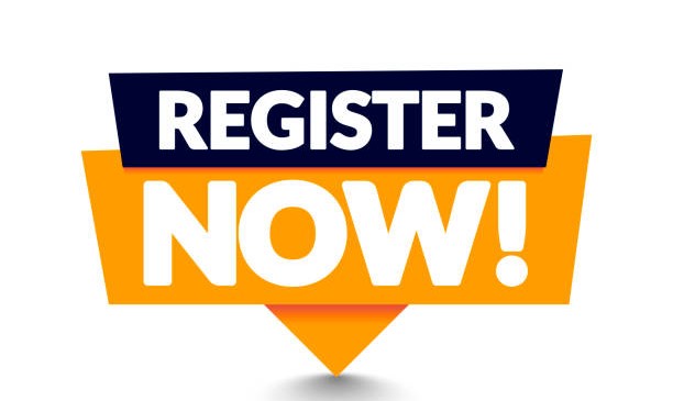 Vector Illustration Register Now Speech Bubble Label