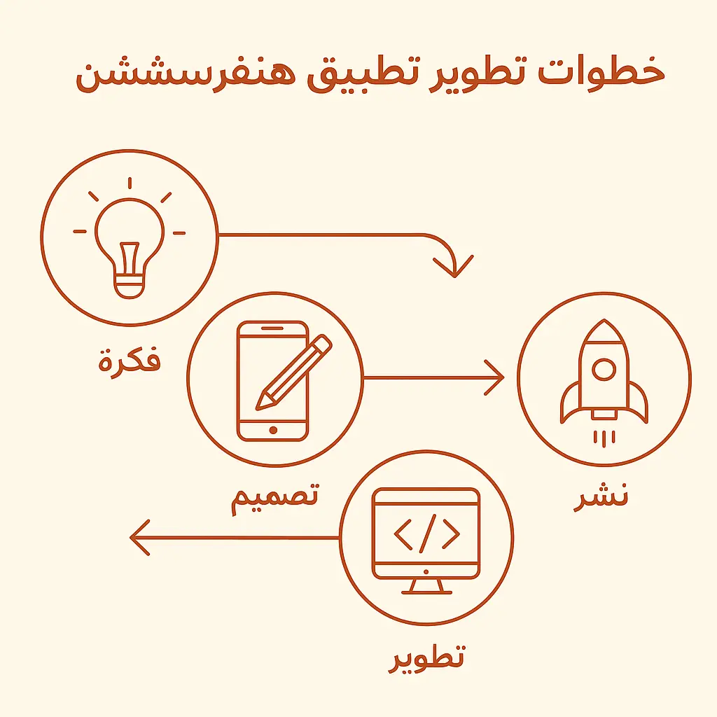 خطوات تصميم تطبيق هنقرستيشن