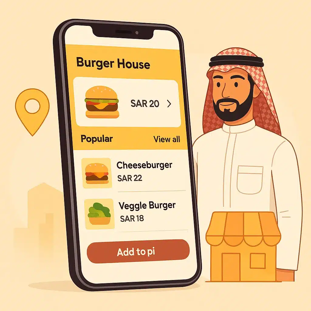 تصميم تطبيق توصيل طعام مثل هنقرستيشن