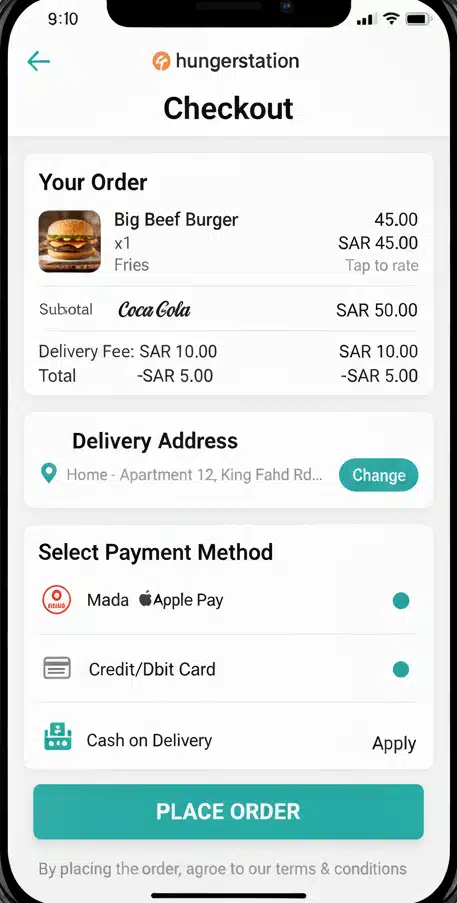hungerstation-checkout-flow